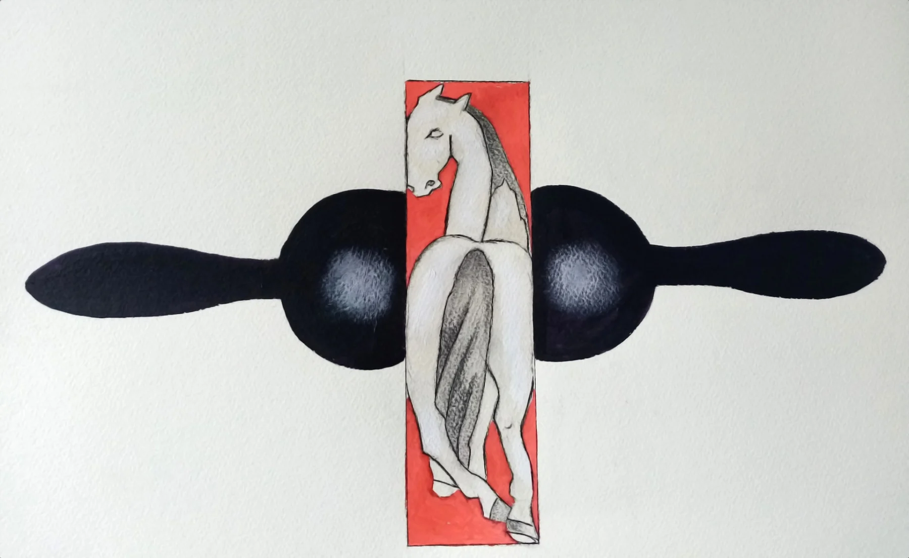 Animal under pressure, mixed media 2025